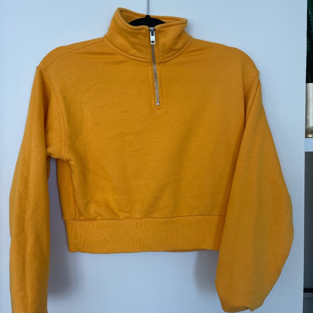 TNA Yellow Cropped Sweater